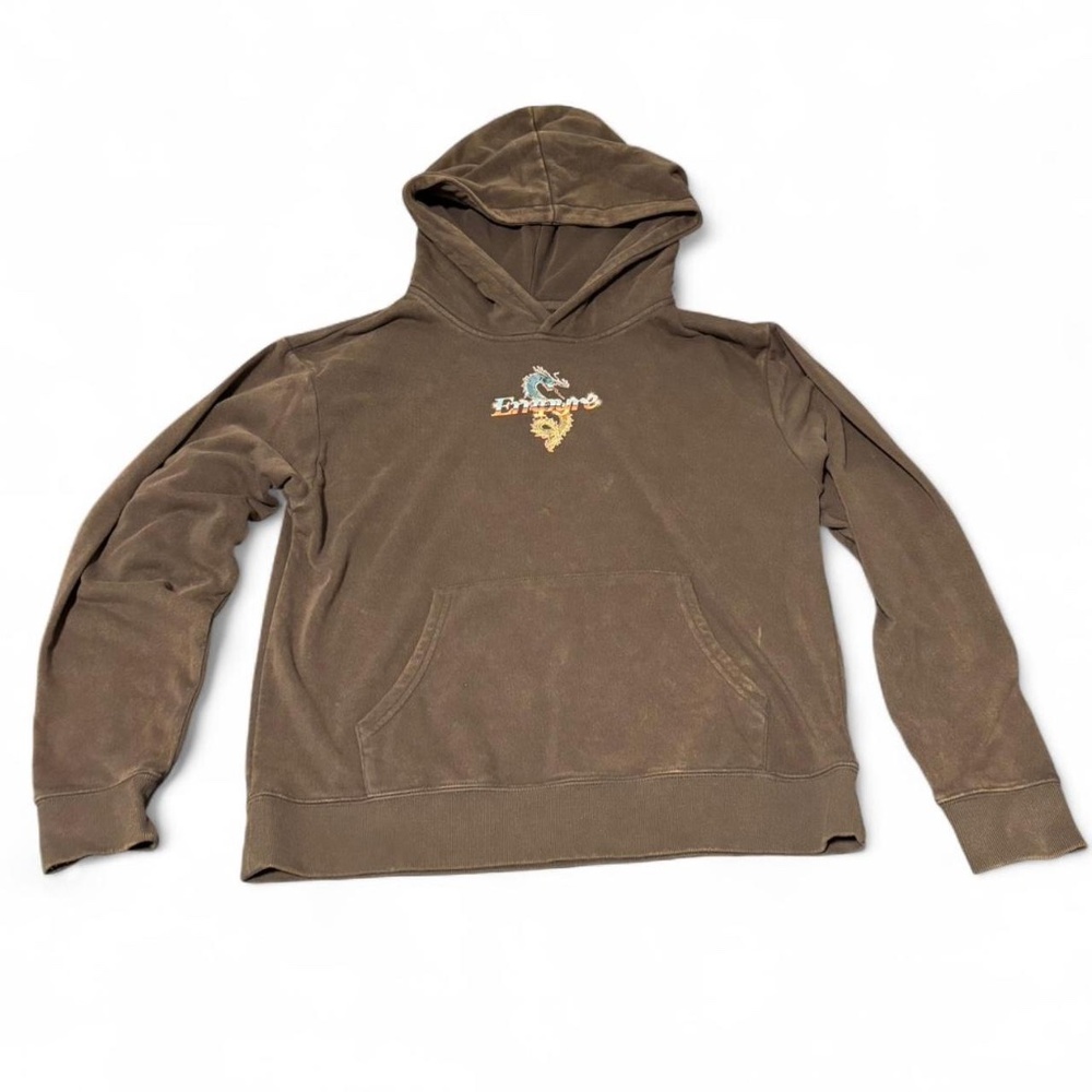 brown Empyre hoodie with dragon logo